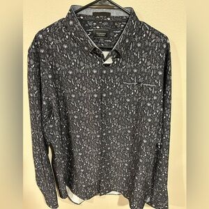 7 Diamonds Shirt Mens XL White 4 Way Stretch Button Down Casual Top